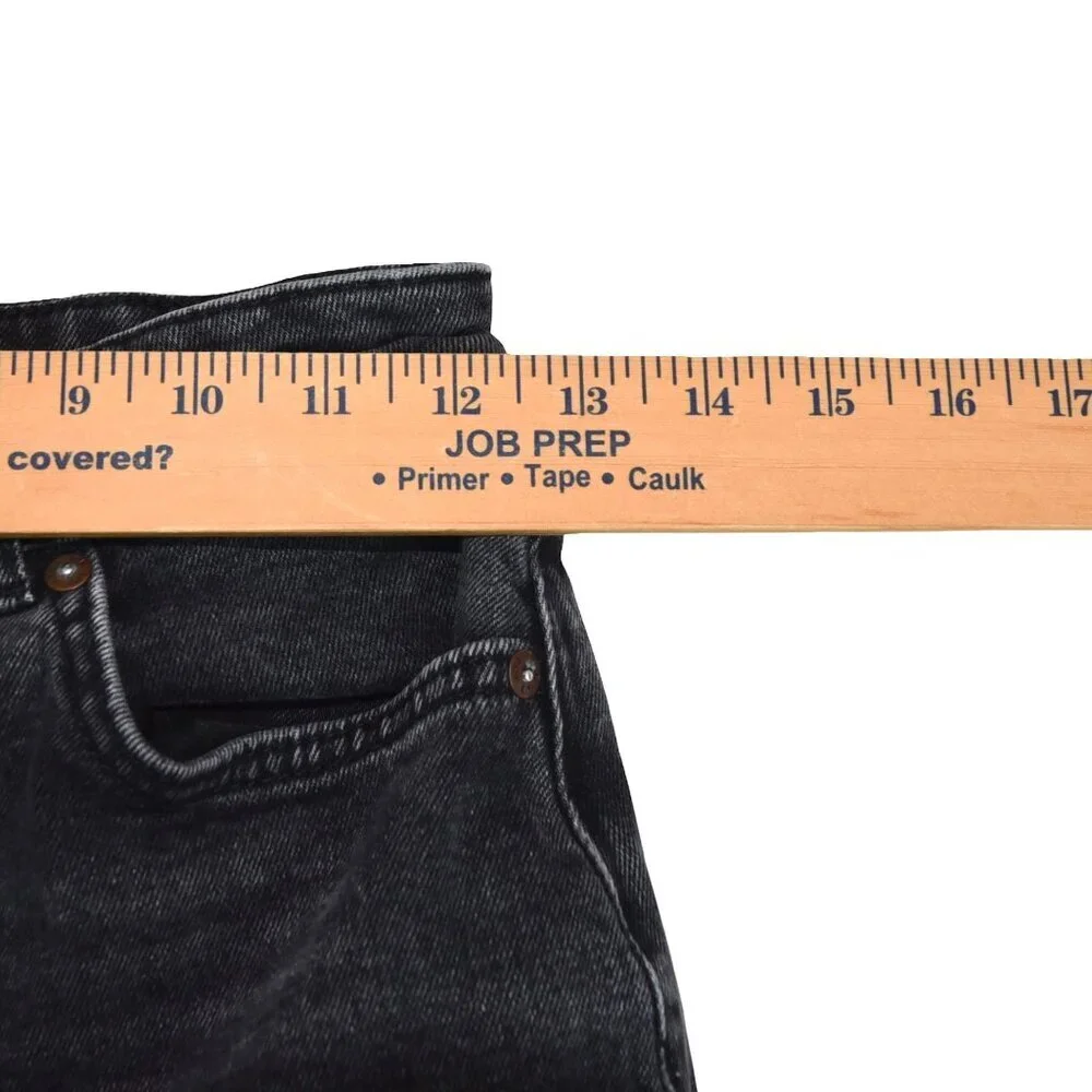 We The Free Raw Hem Straight Leg Faded Black Jeans 27 y2k 90s - Picture 5 of 8
